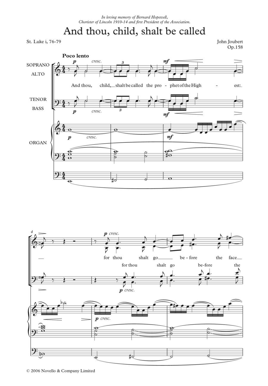 And Thou, Child, Shalt Be Called Choir scores gallery preview page 1