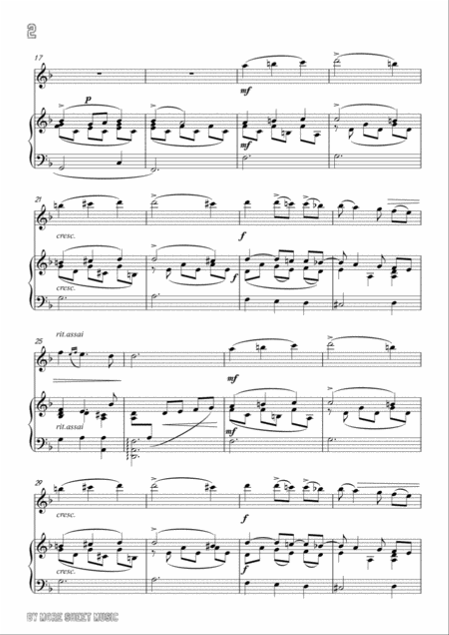 Caldara-Sebben crudele, for Flute and Piano Flute Solo scores gallery preview page 4
