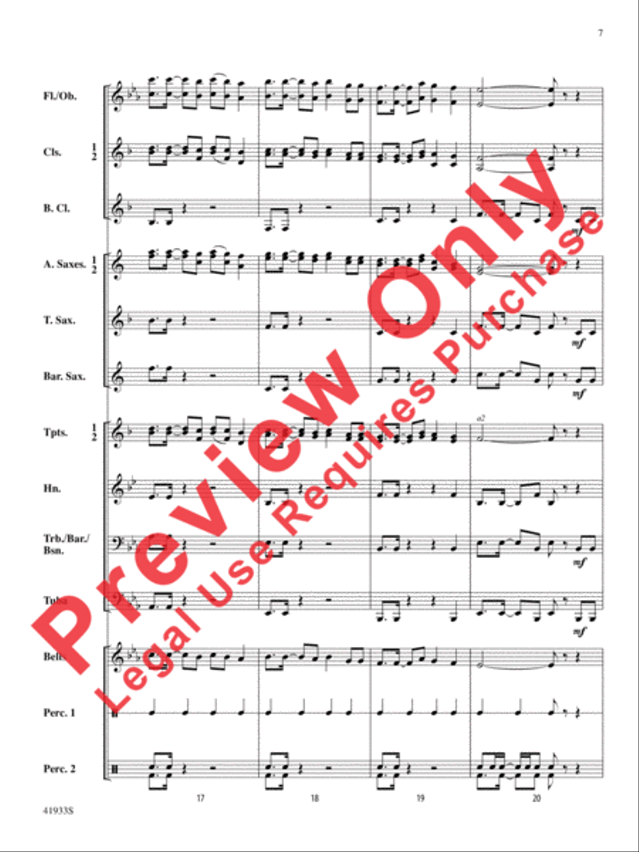 African Alleluia Concert Band scores gallery preview page 8