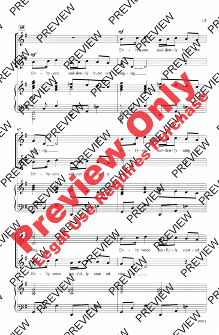 Everyone Sang Women's Choir scores gallery preview page 13