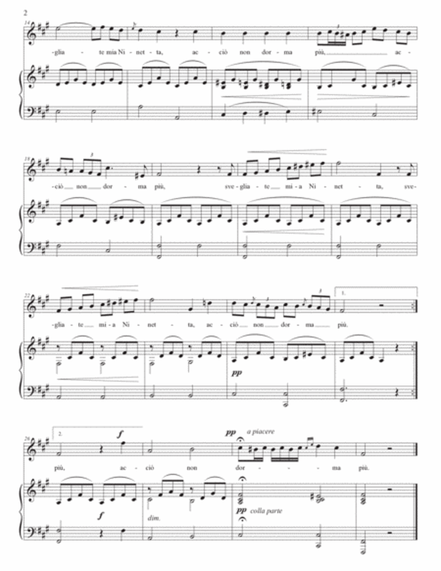 ANONYMOUS: Nina (transposed to F-sharp minor and F minor)