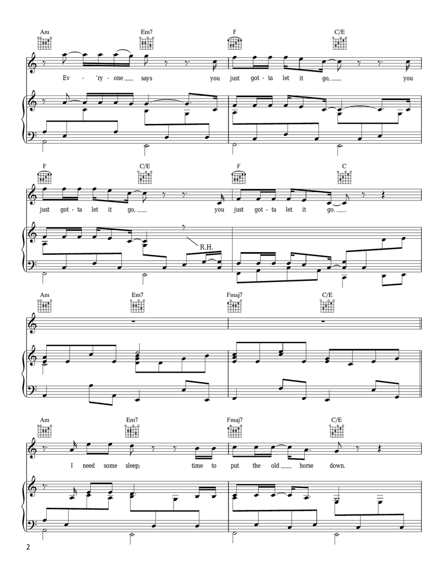 I Need Some Sleep I Need Some Sleep Piano, Vocal, Guitar scores gallery preview page 2