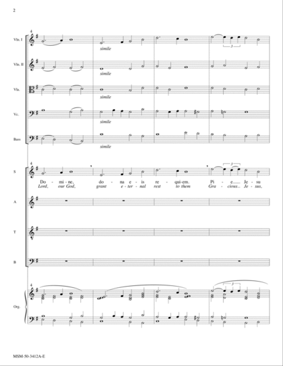 Pie Jesu Choir scores gallery preview page 2