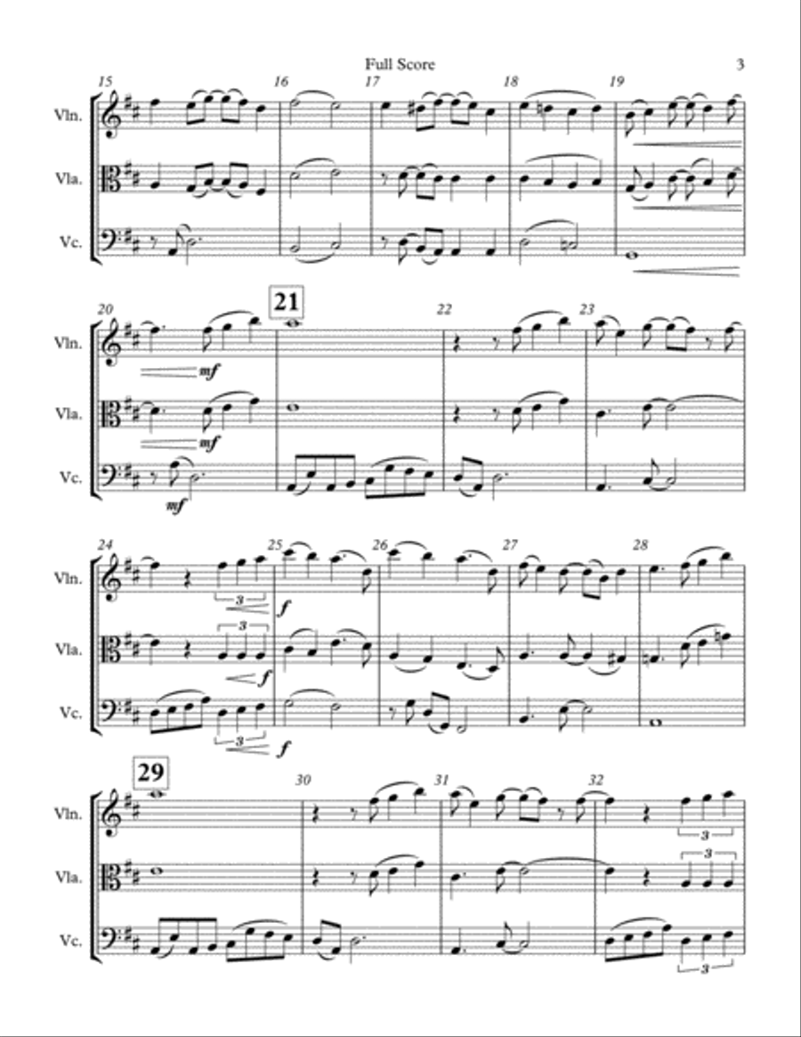 A Whole New World (from 'Aladdin') String Trio scores gallery preview page 3