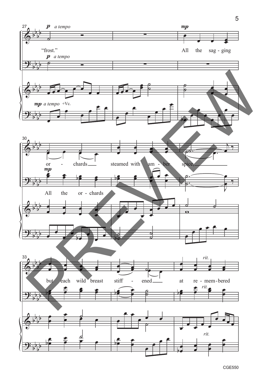 Something Told the Wild Geese (SATB) 4-Part scores gallery preview page 6