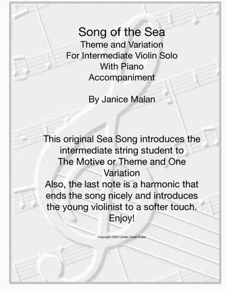 Song of the Sea for Intermediate Violin Solo