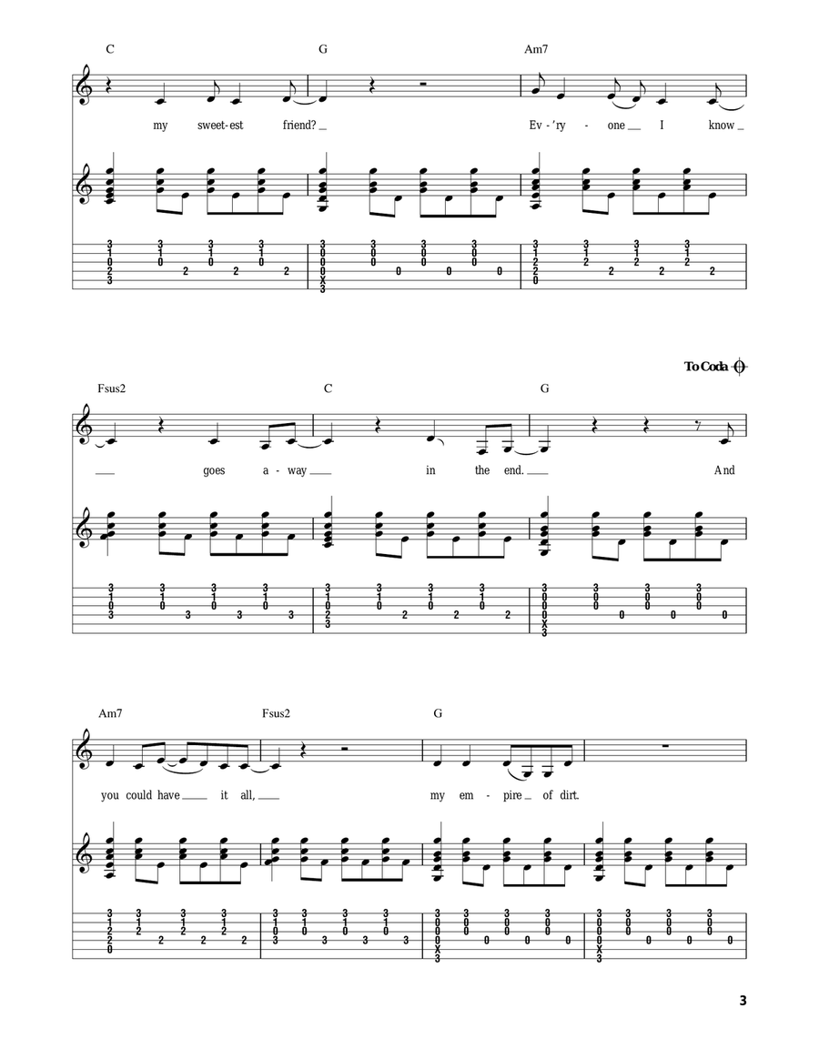 Hurt (Quiet) Acoustic Guitar scores gallery preview page 3