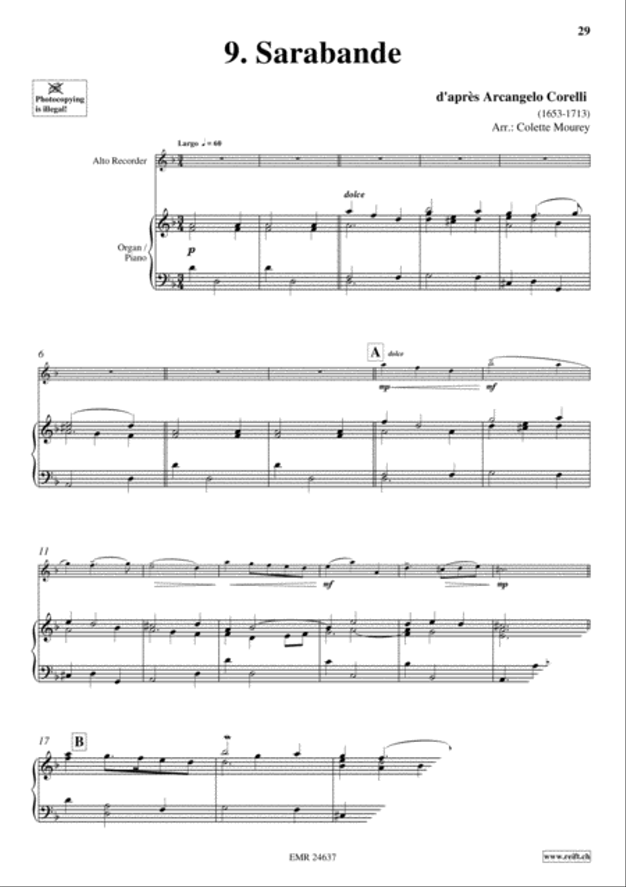 40 Greatest Baroque Hits Volume 2 Alto Recorder scores gallery preview page 11