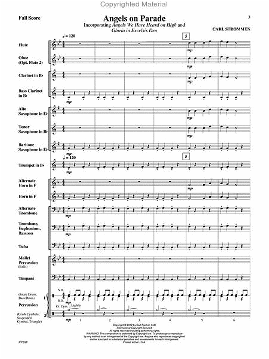 Angels on Parade Concert Band scores gallery preview page 2