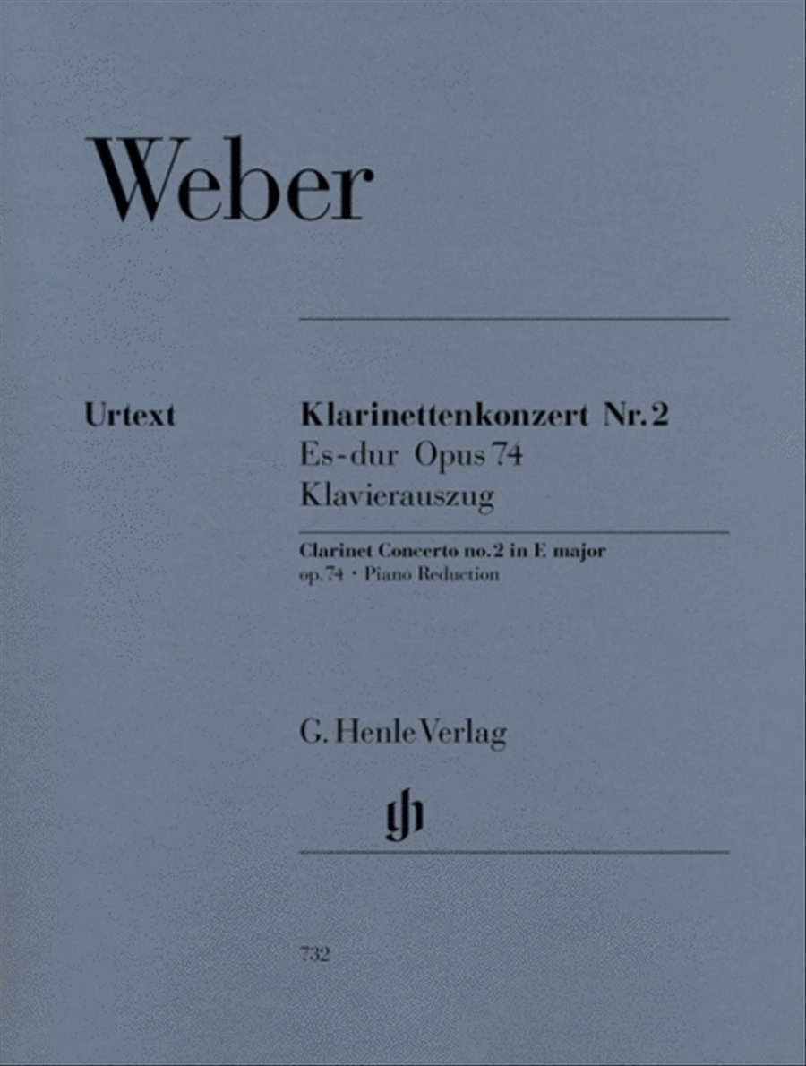 Book cover for Weber - Concerto No 2 Op 74 E Flat Clarinet/Piano