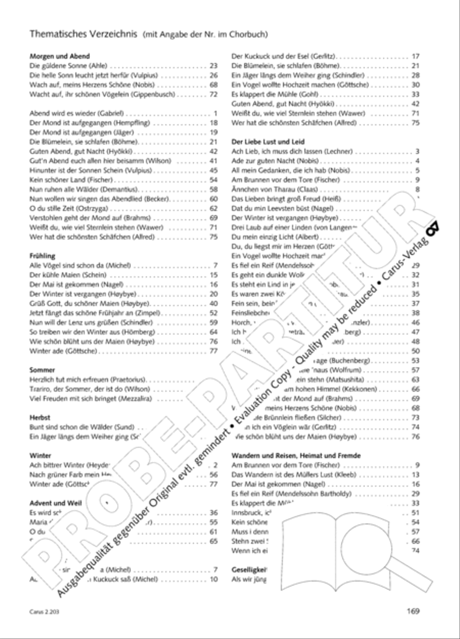 Loreley. Folk songs for choir (Loreley. Volkslieder fur Chor) Choir scores gallery preview page 172
