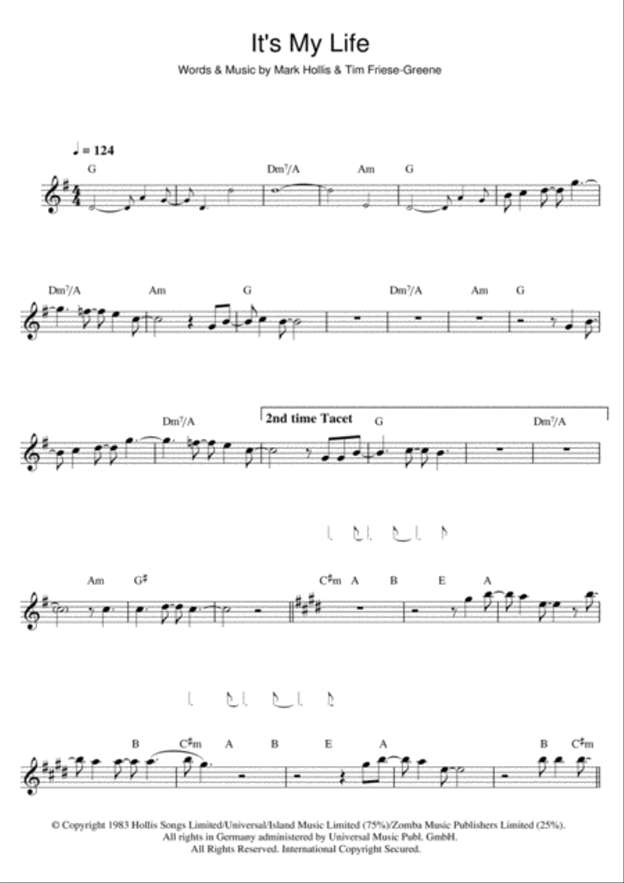 It's My Life It's My Life Flute Solo scores gallery preview page 1