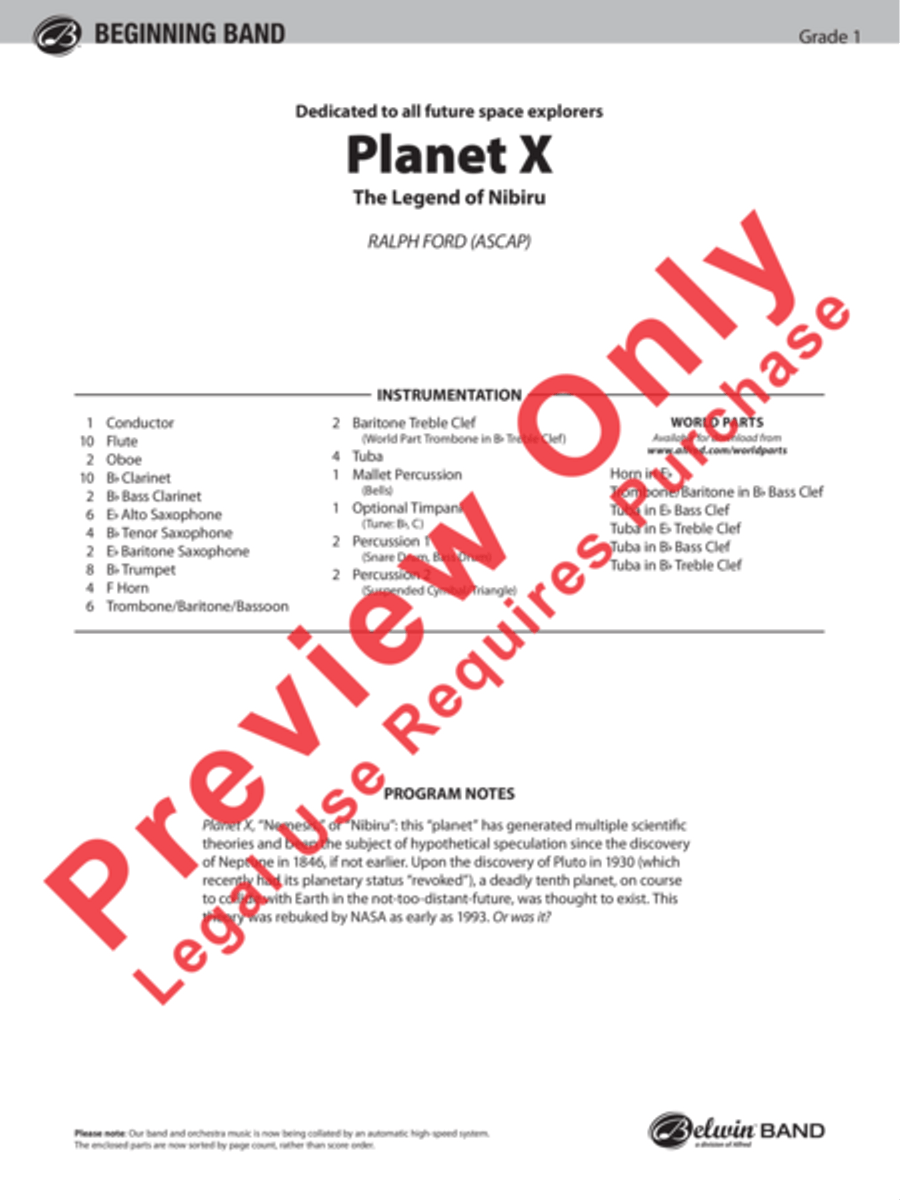 Planet X Concert Band scores gallery preview page 2