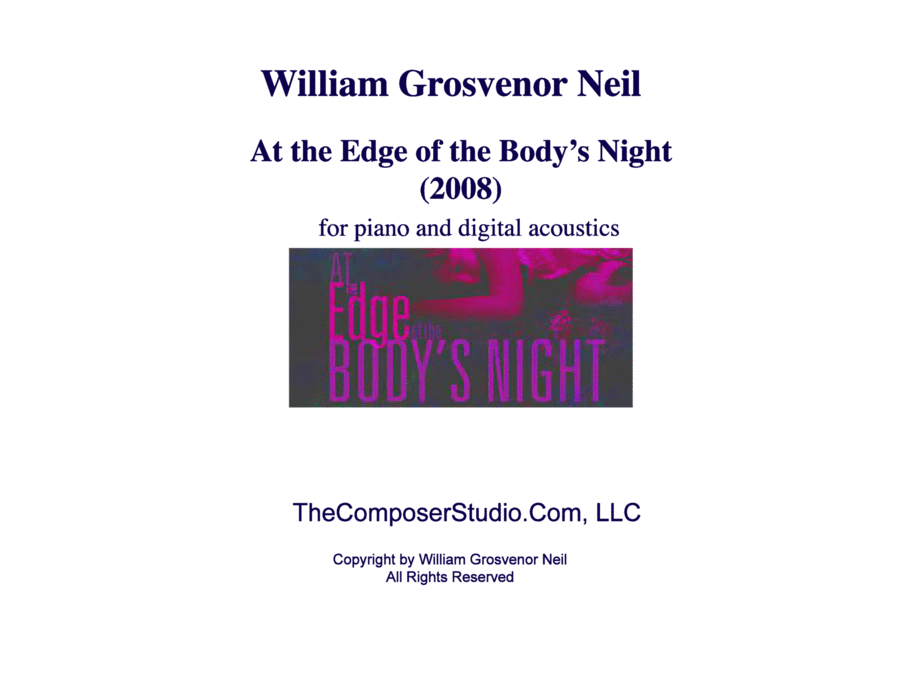 At the Edge of the Body's Night Piano Solo scores gallery preview page 1