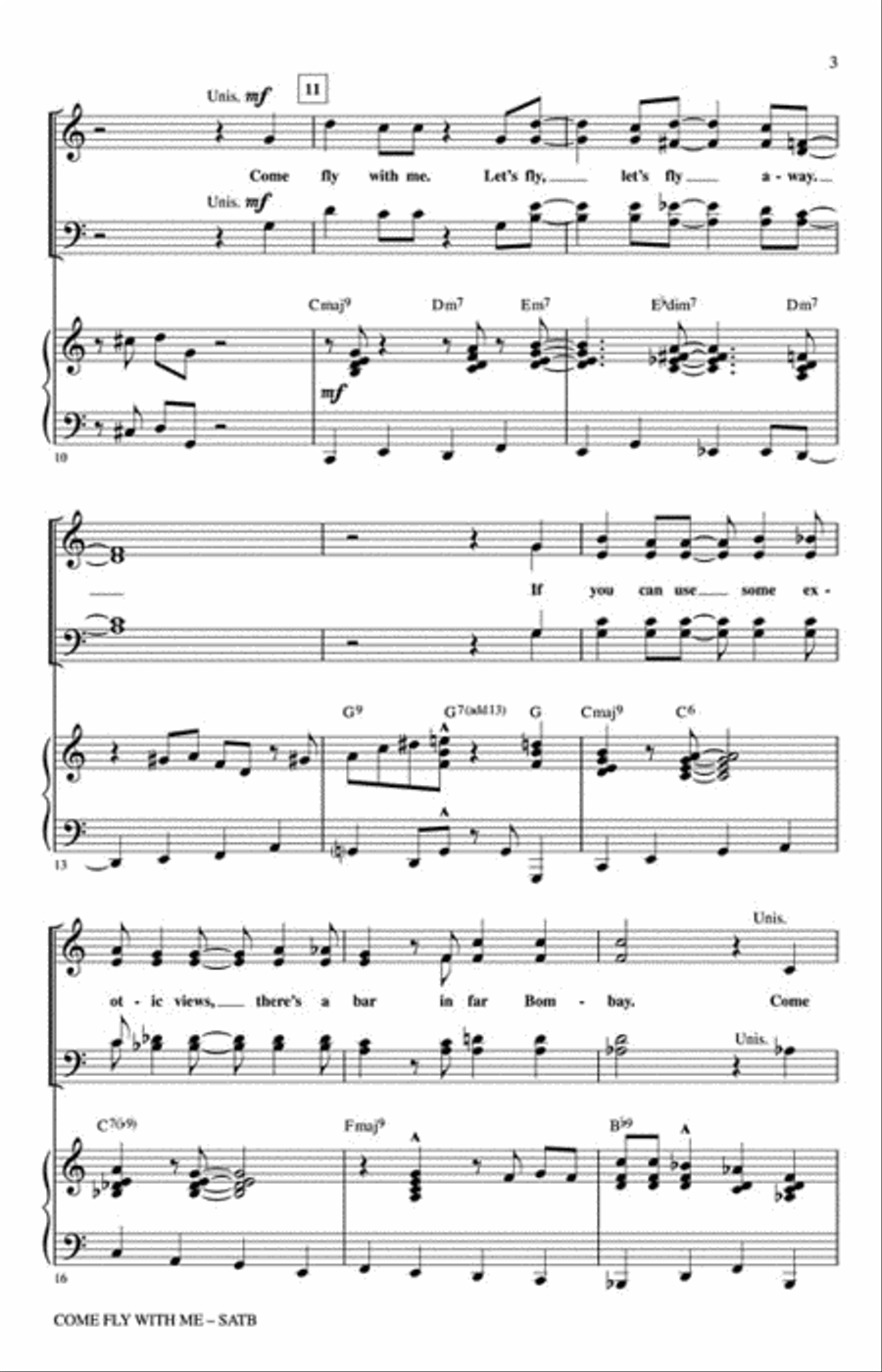 Come Fly with Me Come Fly with Me 4-Part scores gallery preview page 3