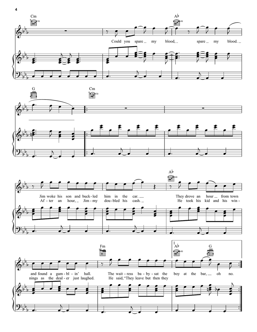 Jimmy Sparks Piano, Vocal, Guitar scores gallery preview page 4