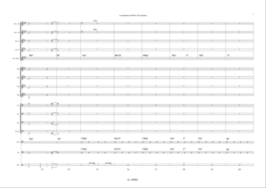 Le hanneton de solves pour saxophone baryton solo et big band Jazz Ensemble scores gallery preview page 10