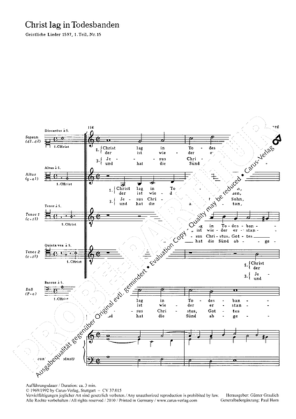 Christ lay in death's cold prison (Christ lag in Todesbanden)