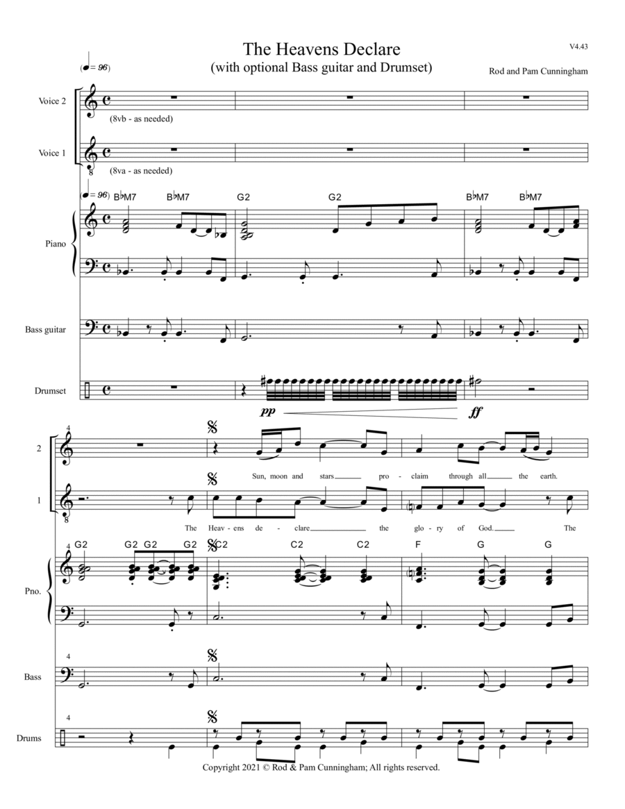 The Heavens Declare The Heavens Declare Piano scores gallery preview page 1