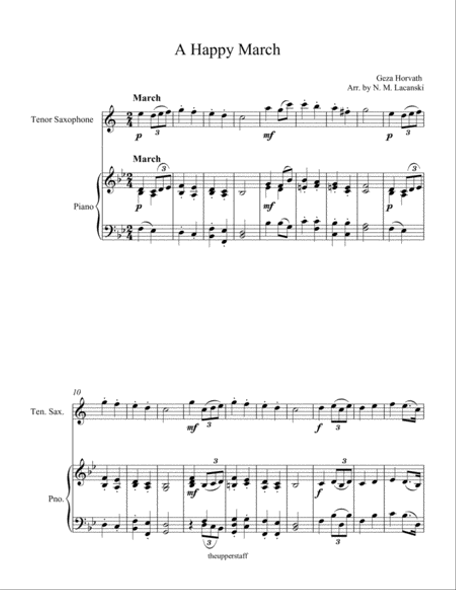 A Happy March Tenor Saxophone scores gallery preview page 2