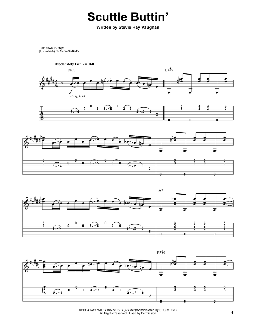 Scuttle Buttin' Acoustic Guitar scores gallery preview page 1