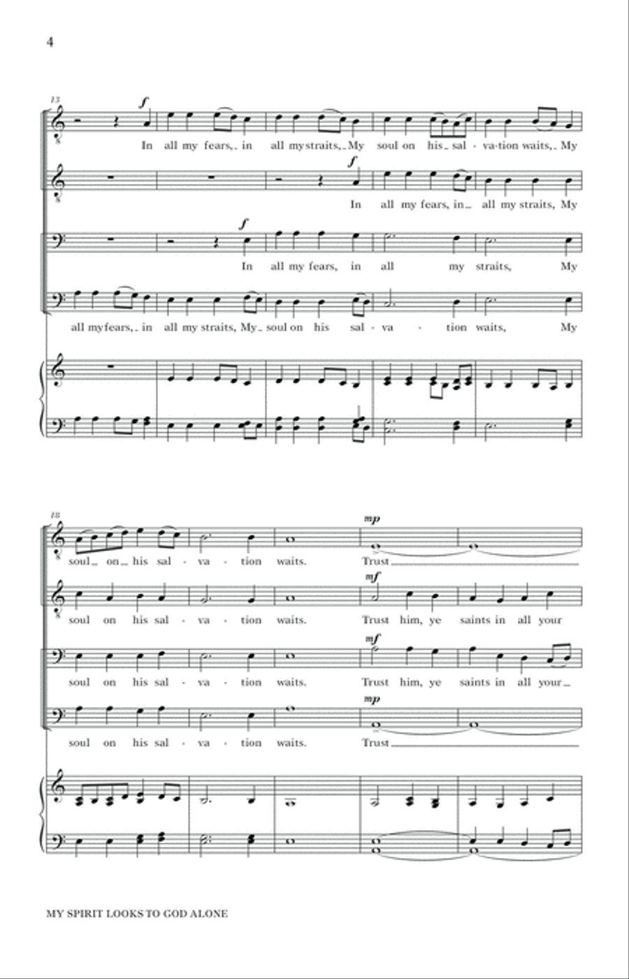My Spirit Looks To God Alone TTBB scores gallery preview page 2