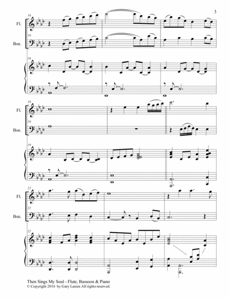 Trios for 3 GREAT HYMNS (Flute & Bassoon with Piano and Parts) image number null