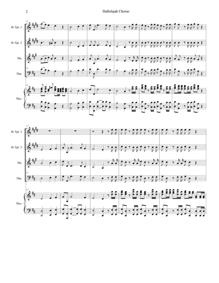 Hallelujah Chorus (Brass Quartet and Piano) image number null