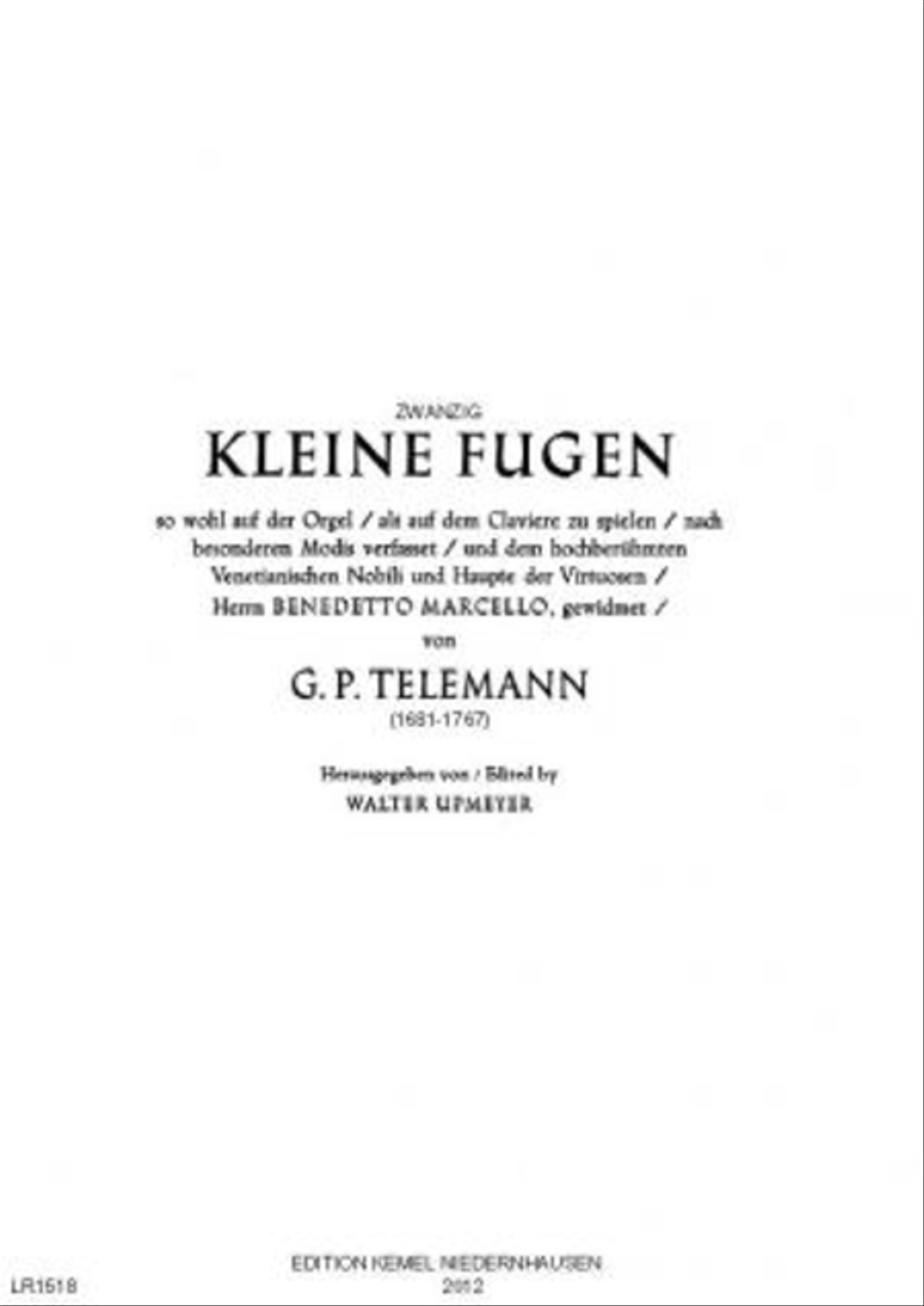 Zwanzig kleine Fugen Organ scores gallery preview page 1