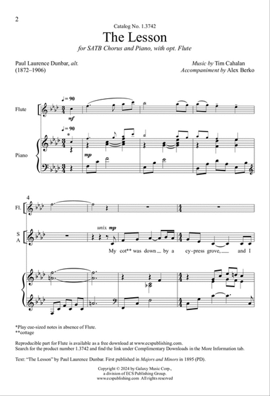 The Lesson 4-Part scores gallery preview page 2