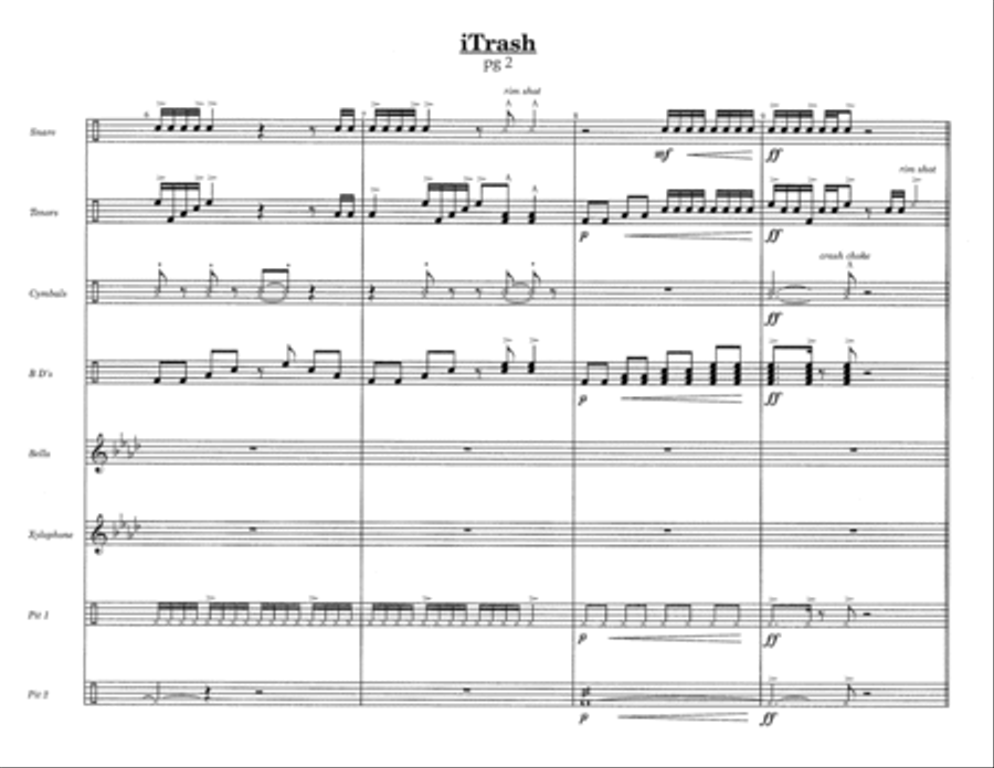 iTrash w/Tutor Tracks Percussion Ensemble scores gallery preview page 4