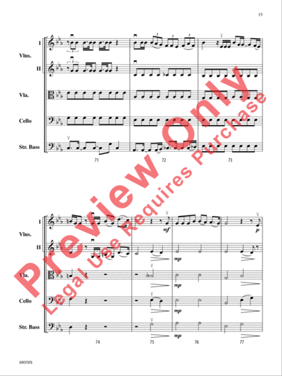 Selections from Hamilton String Orchestra scores gallery preview page 16