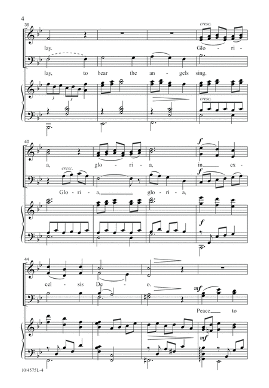 A Peaceful Midnight Clear 4-Part scores gallery preview page 5