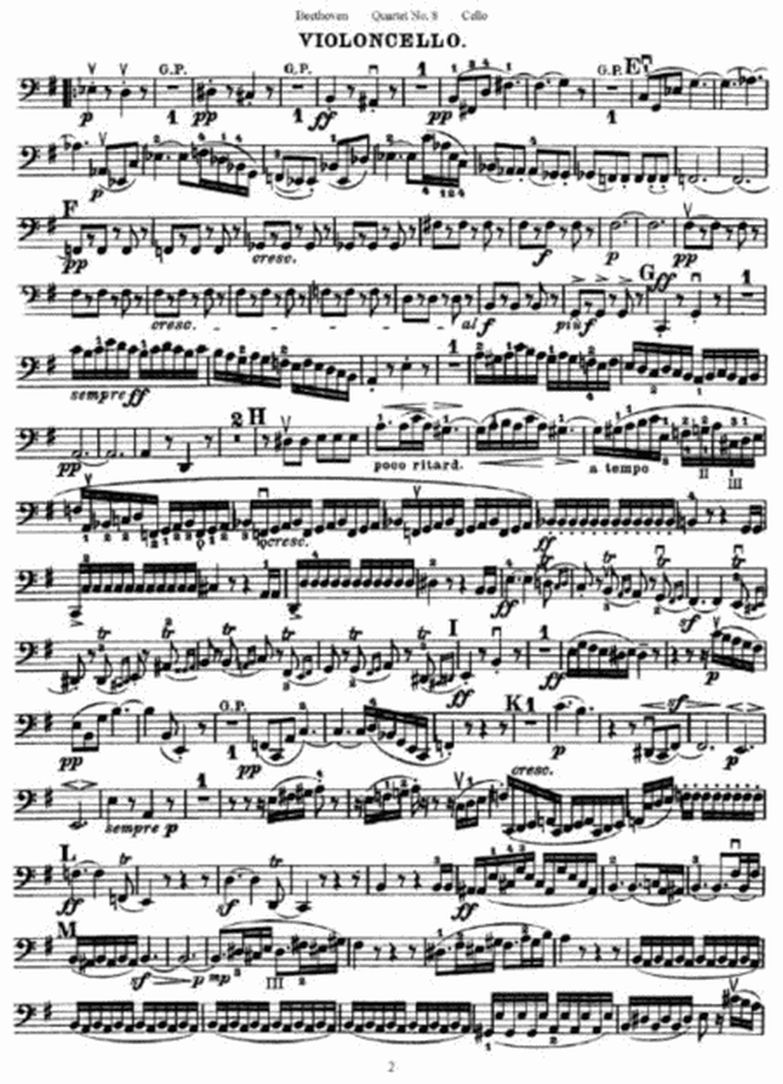 L. v. Beethoven - Quartet No. 8 in E Minor Op. 59, No. 2