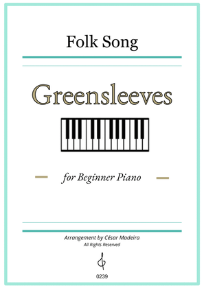 Greensleeves - Easy Piano - W/Chords (Full Score)
