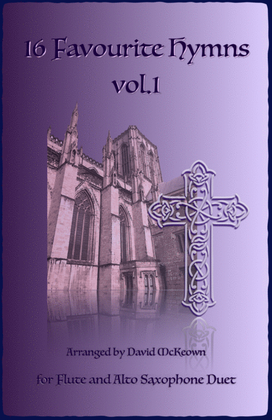 Book cover for 16 Favourite Hymns Vol.1 for Flute and Alto Saxophone Duet