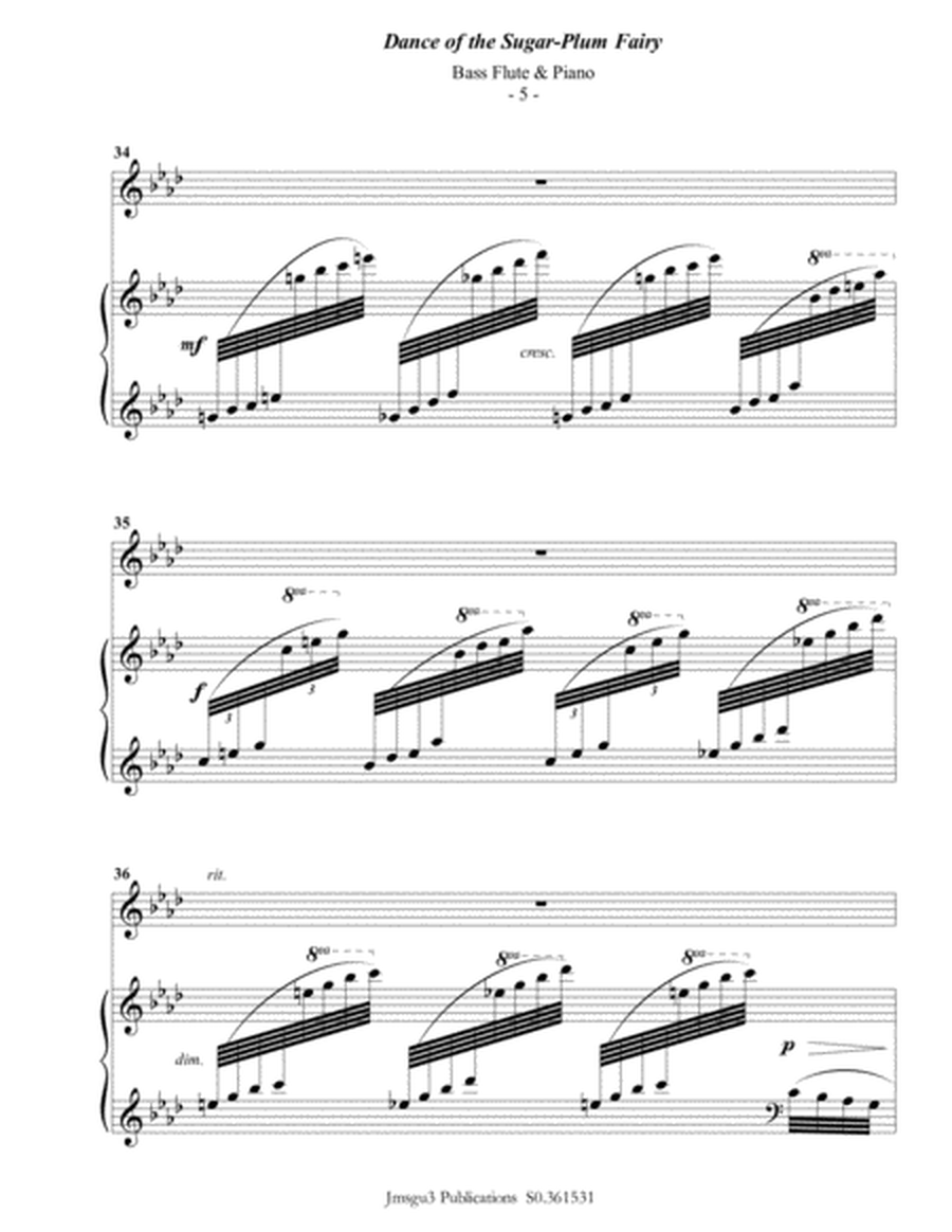 Tchaikovsky: Dance of the Sugar-Plum Fairy from Nutcracker Suite for Bass Flute & Piano image number null