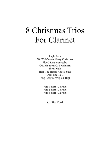 8 Christmas Trios for Clarinet image number null