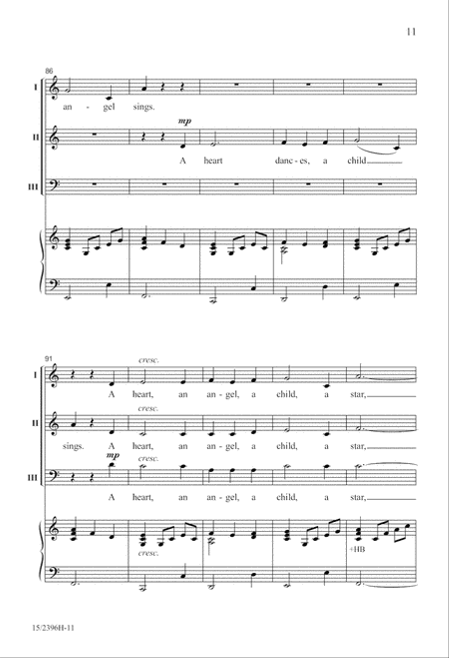 A Star Dances, an Angel Sings 3-Part scores gallery preview page 12