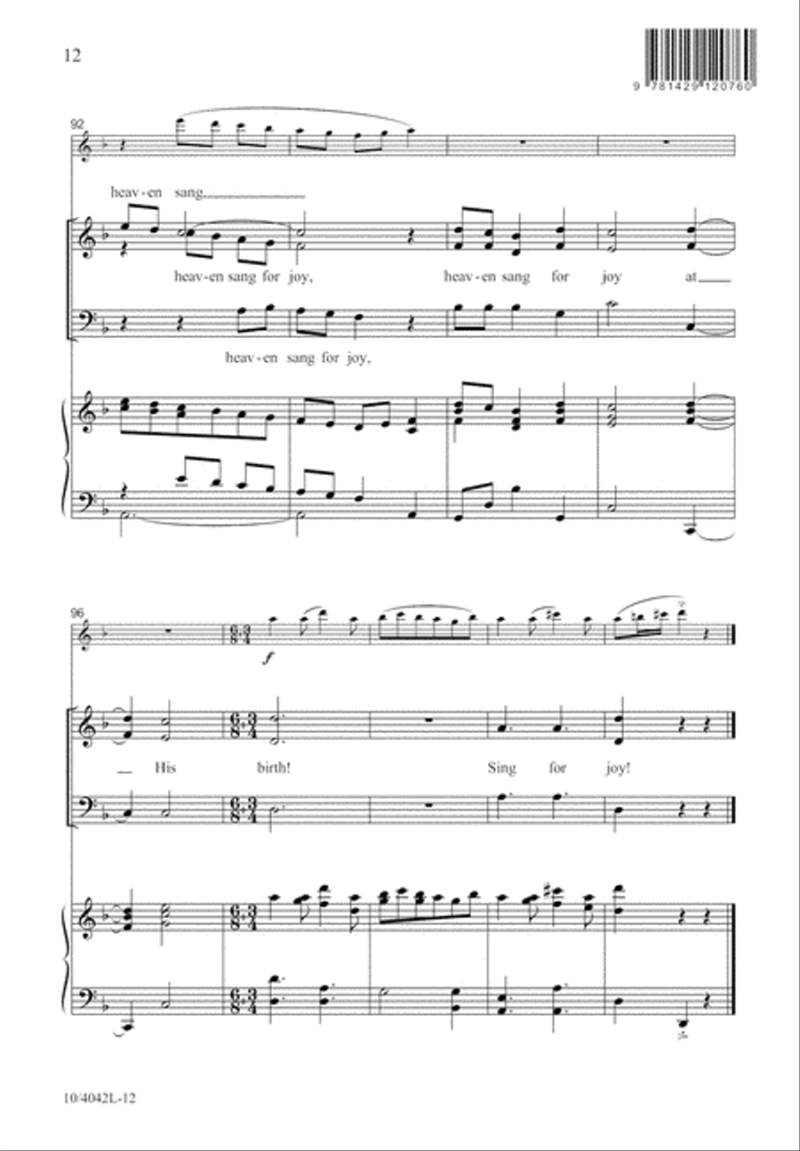 Heaven Sang for Joy Heaven Sang for Joy 3-Part scores gallery preview page 13