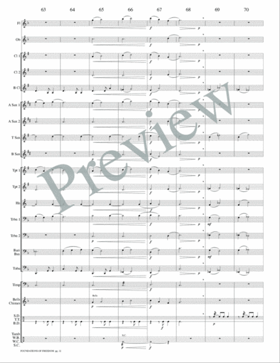 Foundations of Freedom Concert Band scores gallery preview page 14