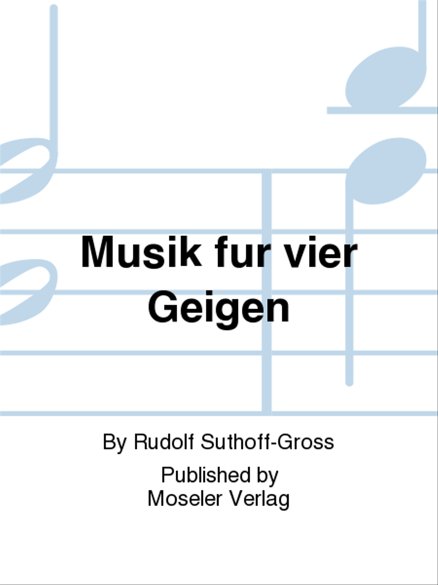 Musik fur vier Geigen Violin scores gallery preview page 1