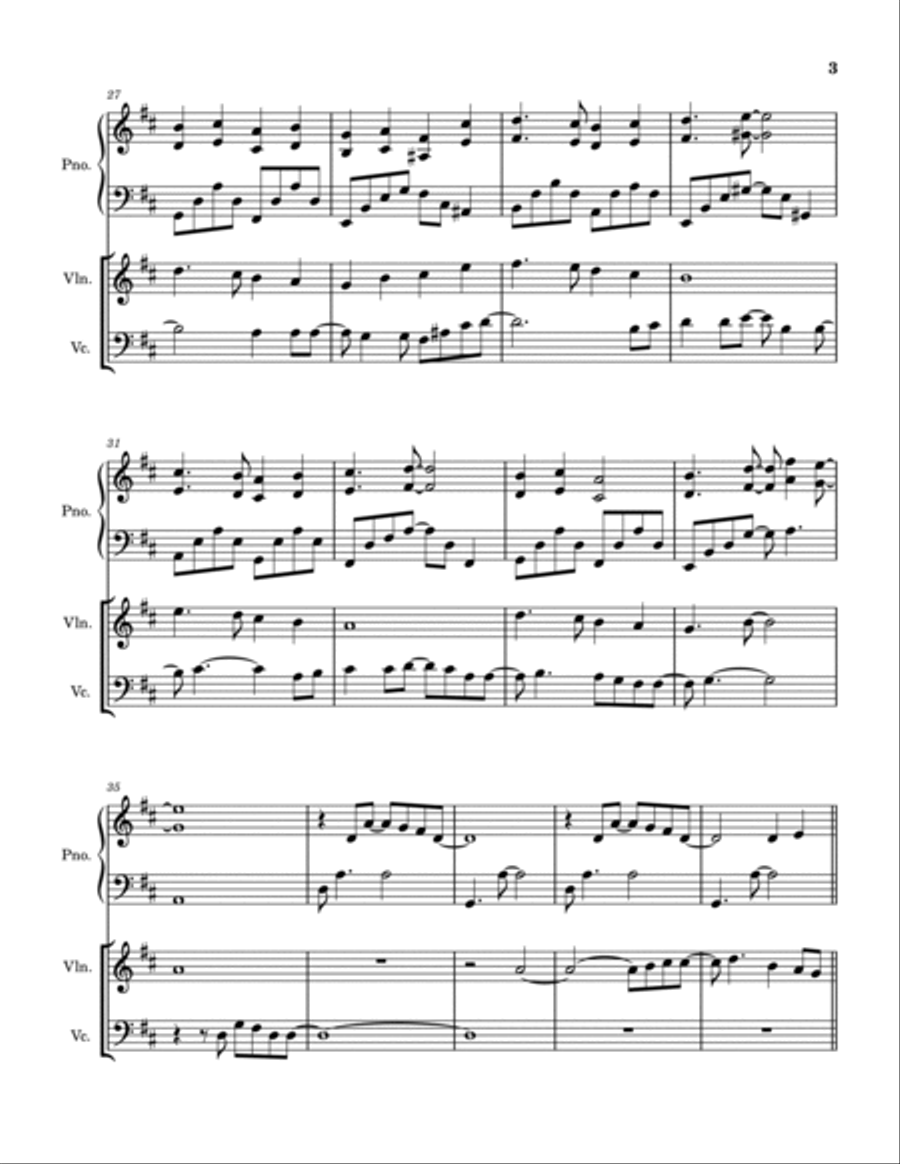 I Will Be Here Piano Trio scores gallery preview page 3