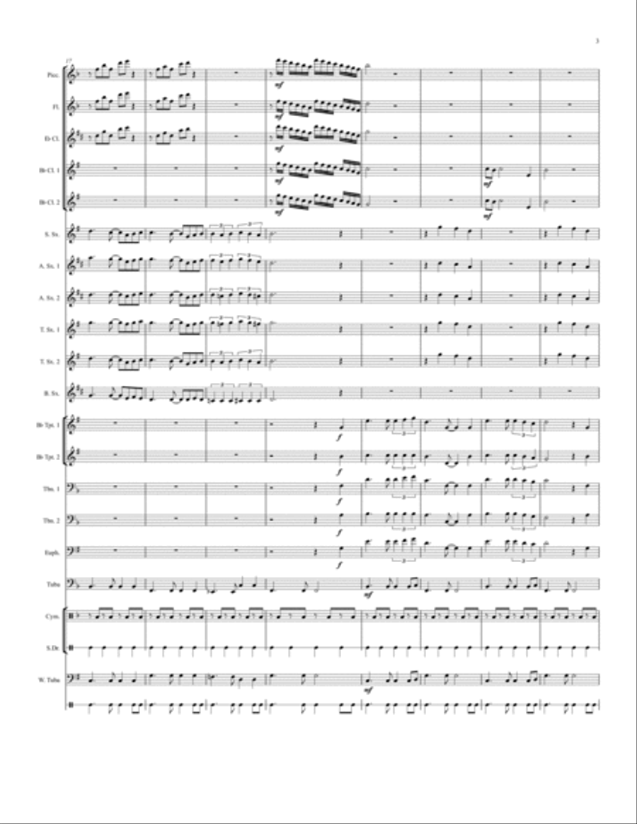 Fantasia de Adolescente (bolero) Concert Band scores gallery preview page 3