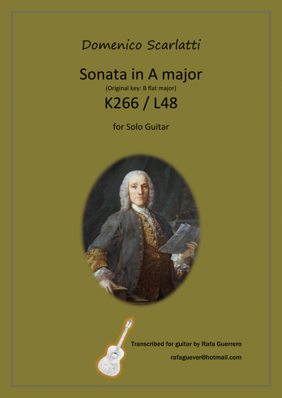 Sonata K266 / L48 Acoustic Guitar scores gallery preview page 1