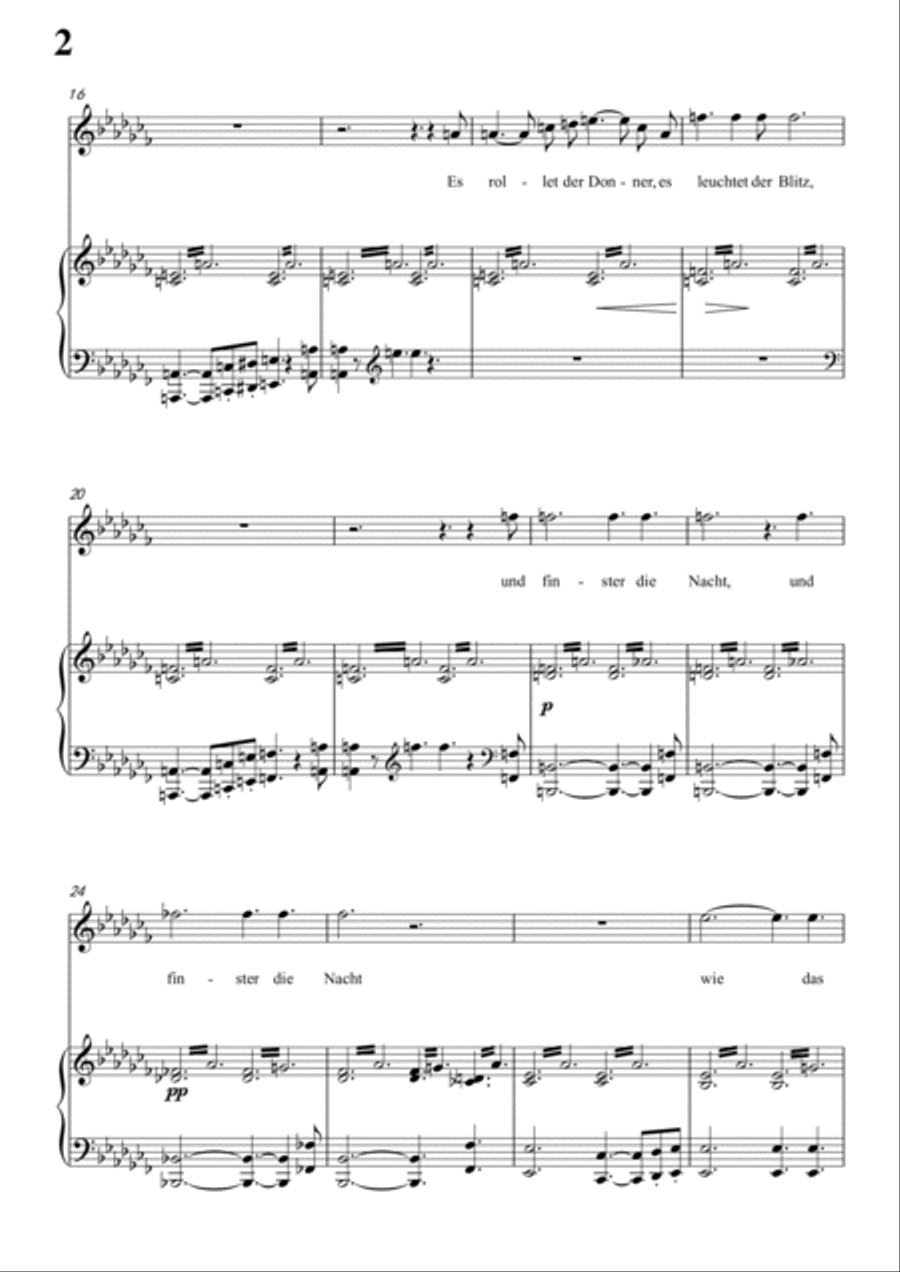 Schubert-Die junge nonne in #G minor,for Vocal and Piano Voice scores gallery preview page 3