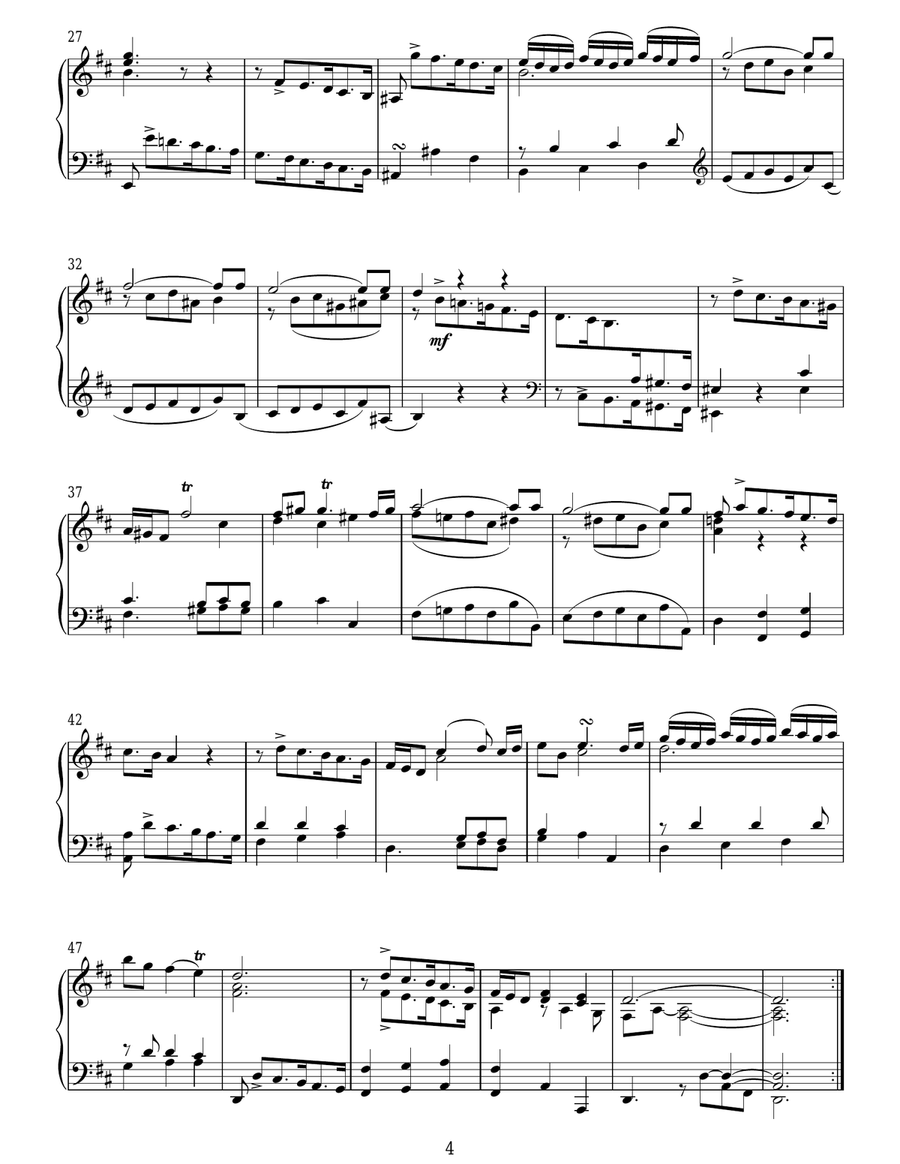 Harpsichord Sonata In D Major Harpsichord scores gallery preview page 4