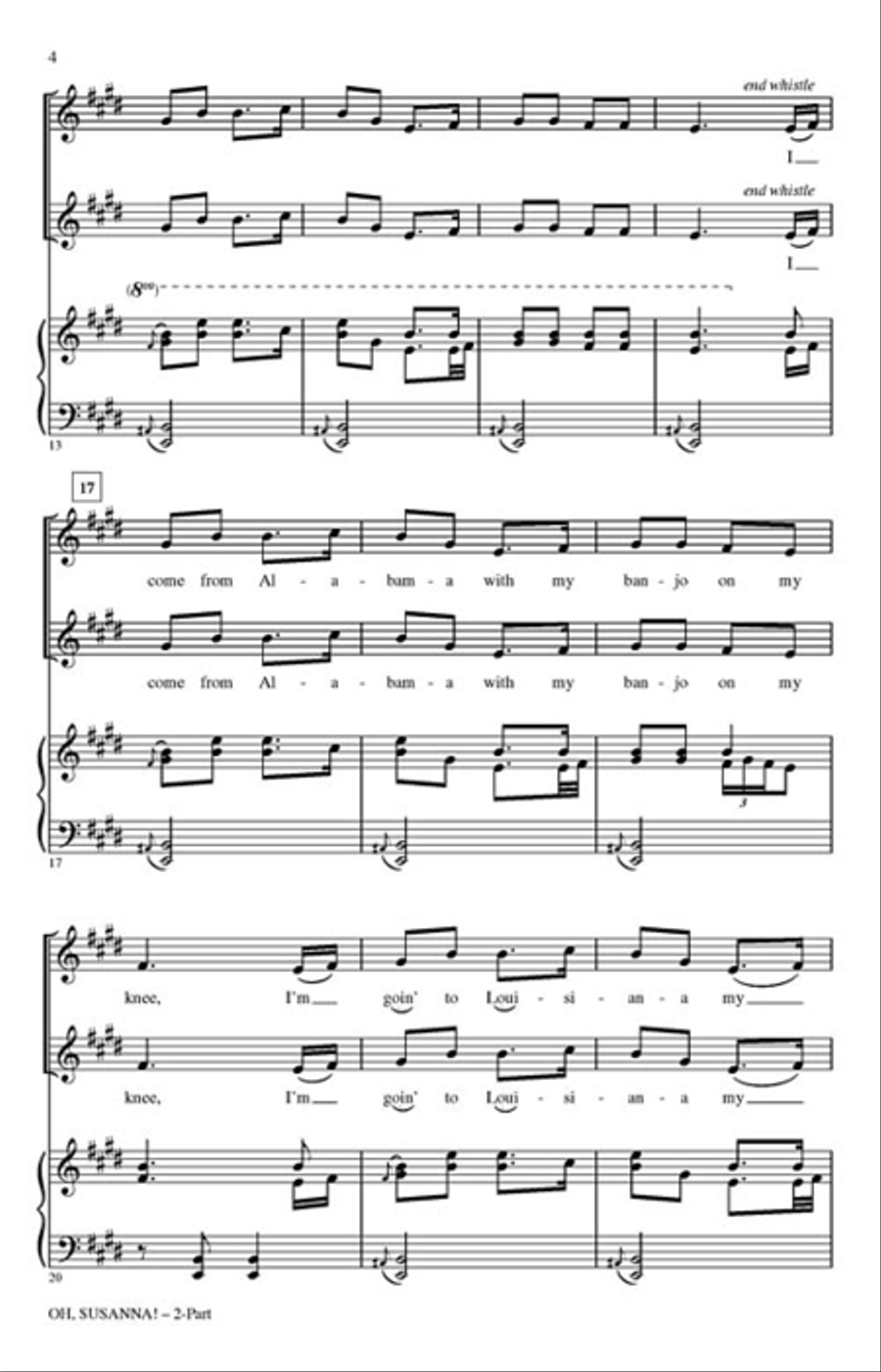 Oh, Susanna! 2-Part scores gallery preview page 3