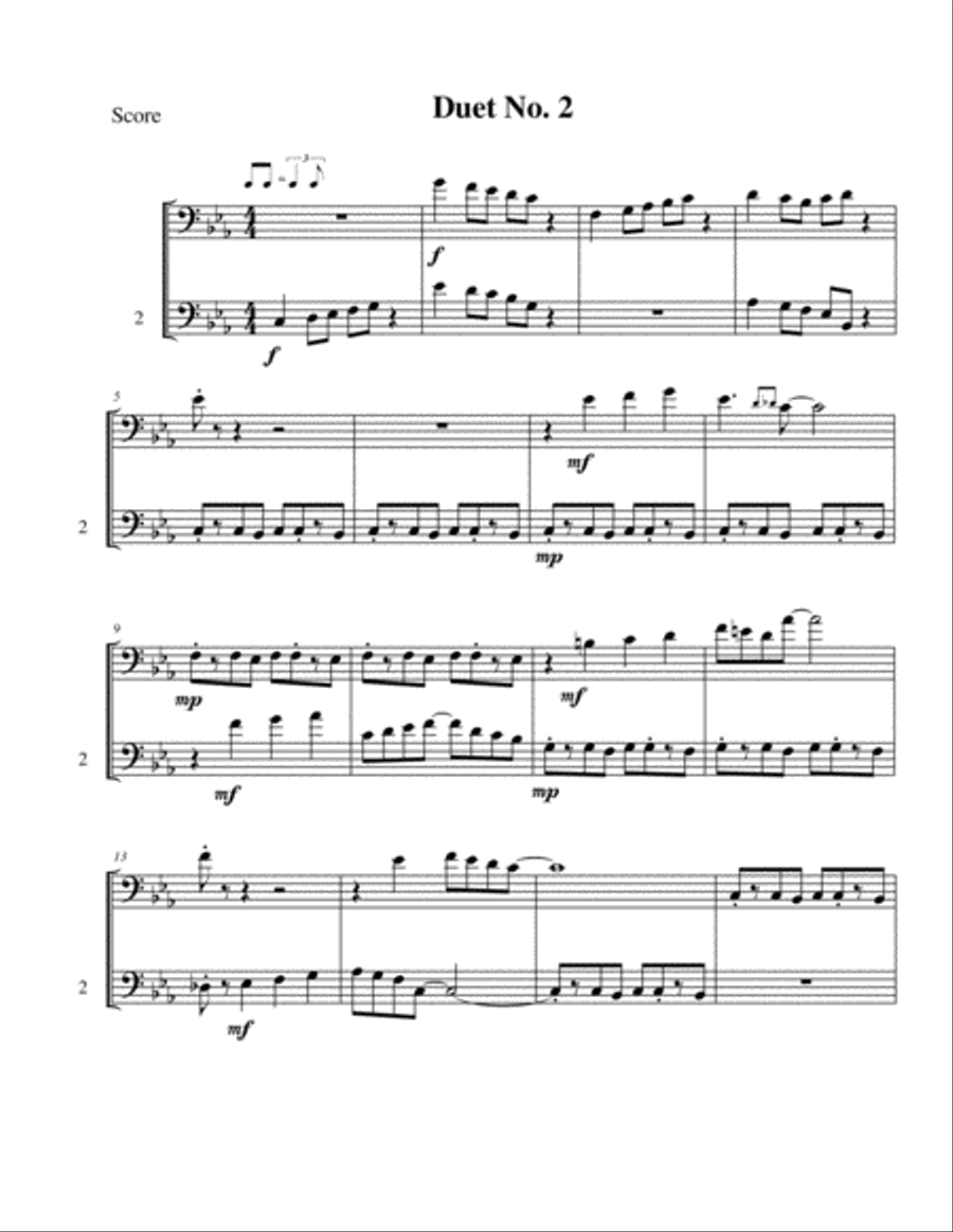10 Bassoon Duets for Teens Woodwind Duet scores gallery preview page 2