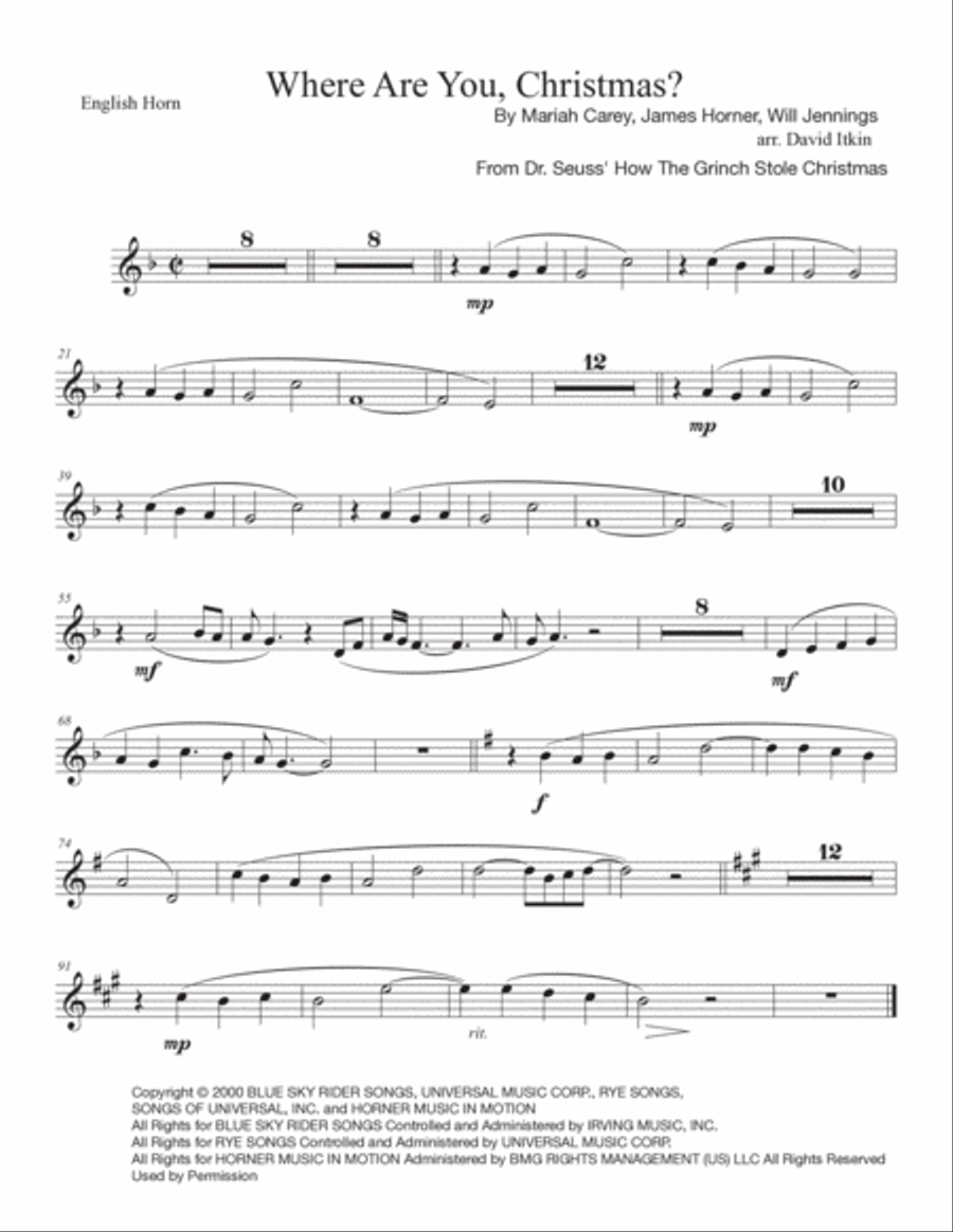 Where Are You Christmas? Full Orchestra scores gallery preview page 6